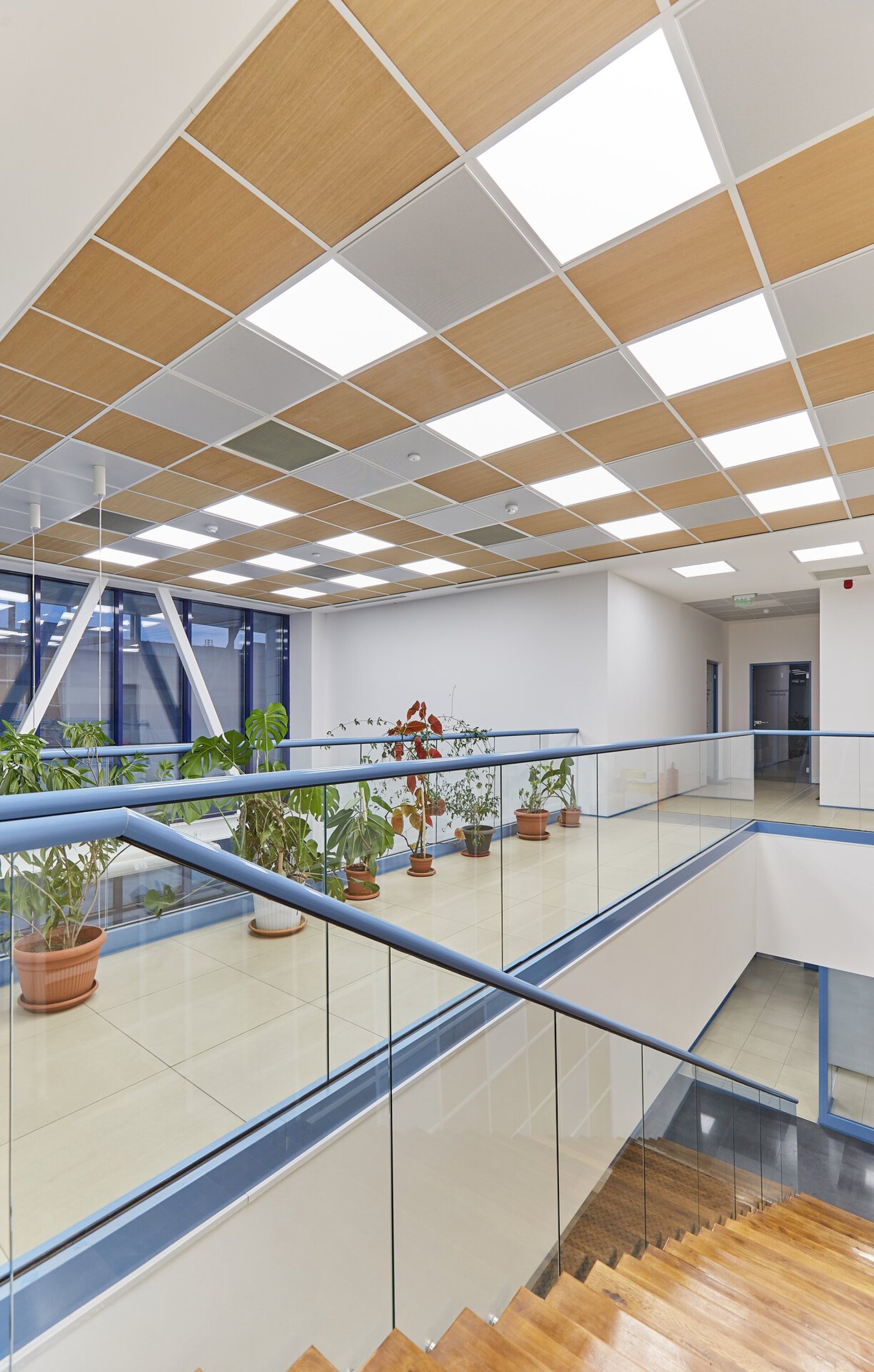 Facade detail of the office building of the FAN Courier Brașov hub, project PPAE