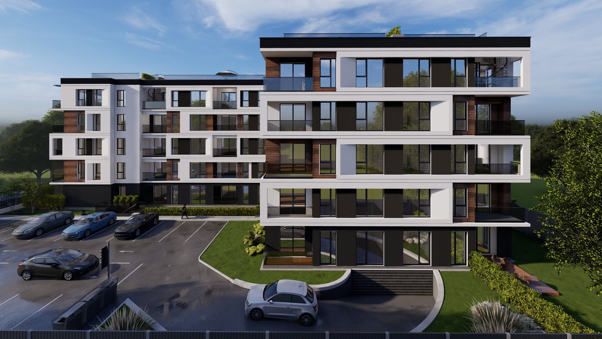 The commercial space on the ground floor and the apartments on the upper floors, APP Town North Toma Caragiu, a PPAE project