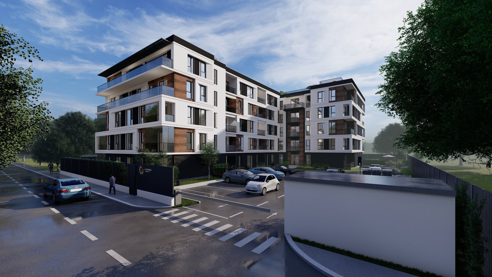 View of the facade — the APP Town North Toma Caragiu apartment building, Toma Caragiu St., Pipera, a PPAE project