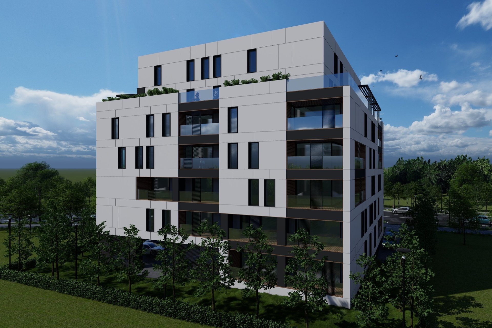 Overall view of the complex — the apartment building on Holban St., District 1 Bucharest, a PPAE project