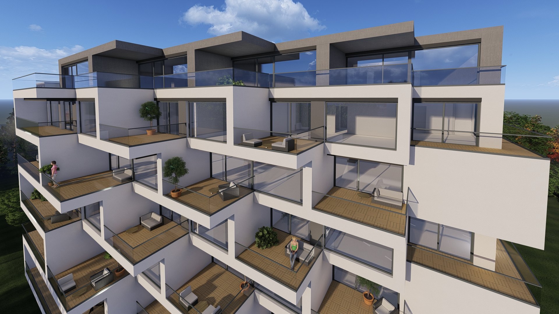 Image from the project gallery — the concept of the Razvan Brasla apartment building, Holban St., a PPAE project