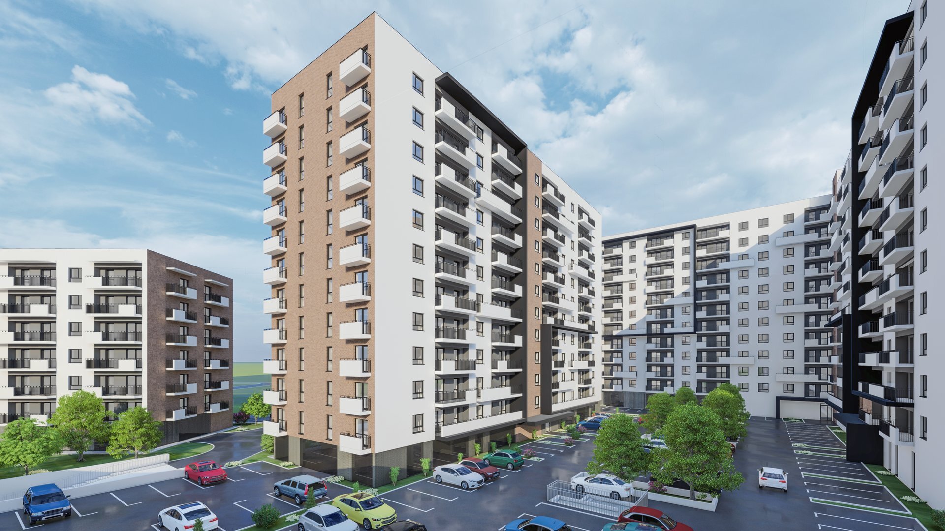 Parterul mixt cu spații comerciale și restaurant, ansamblul Vienna Parkside Residence, sector 4, proiect PPAE