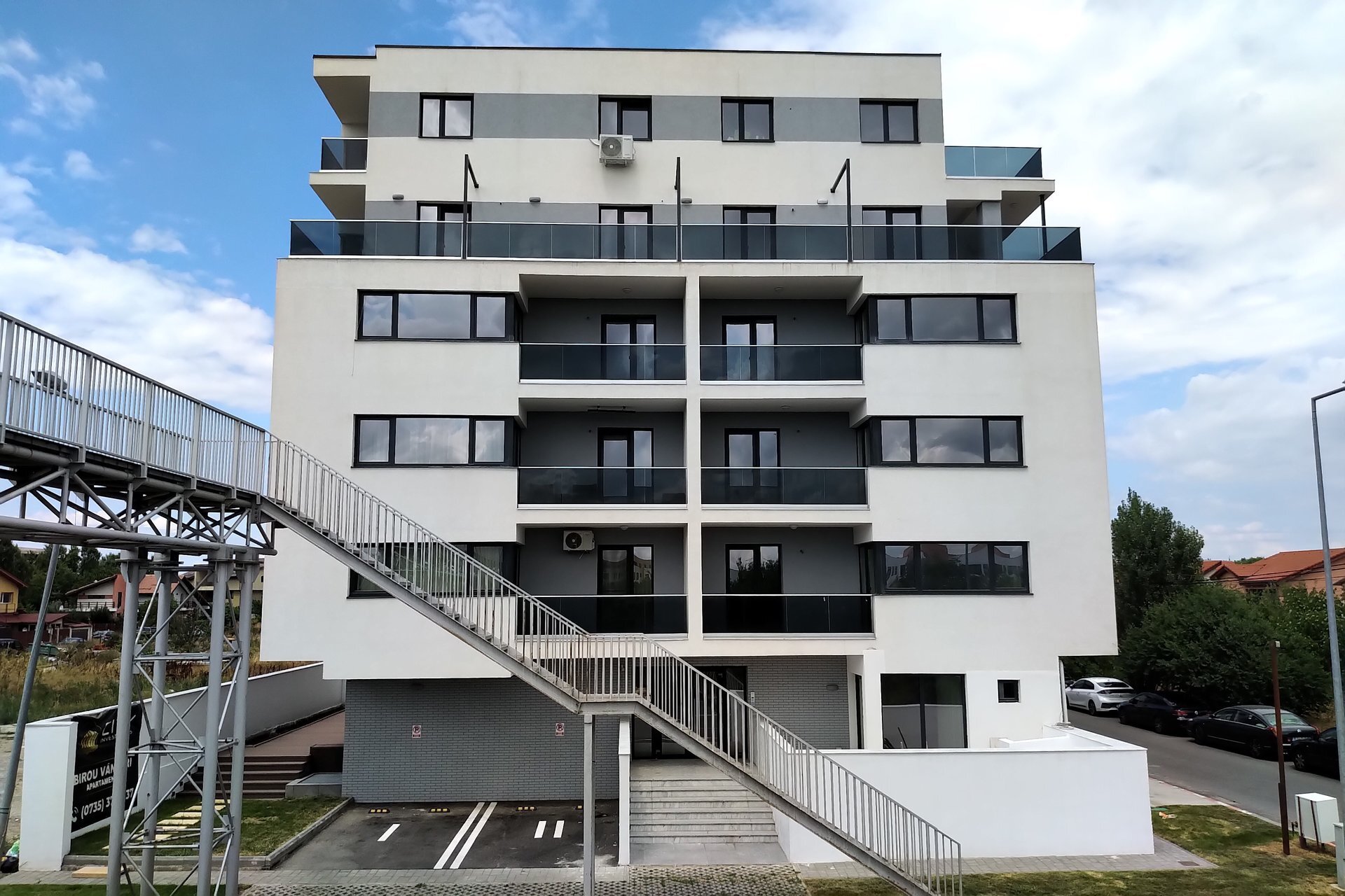 Overall view of the apartment building in Pipera, Ilfov County, a PPAE project