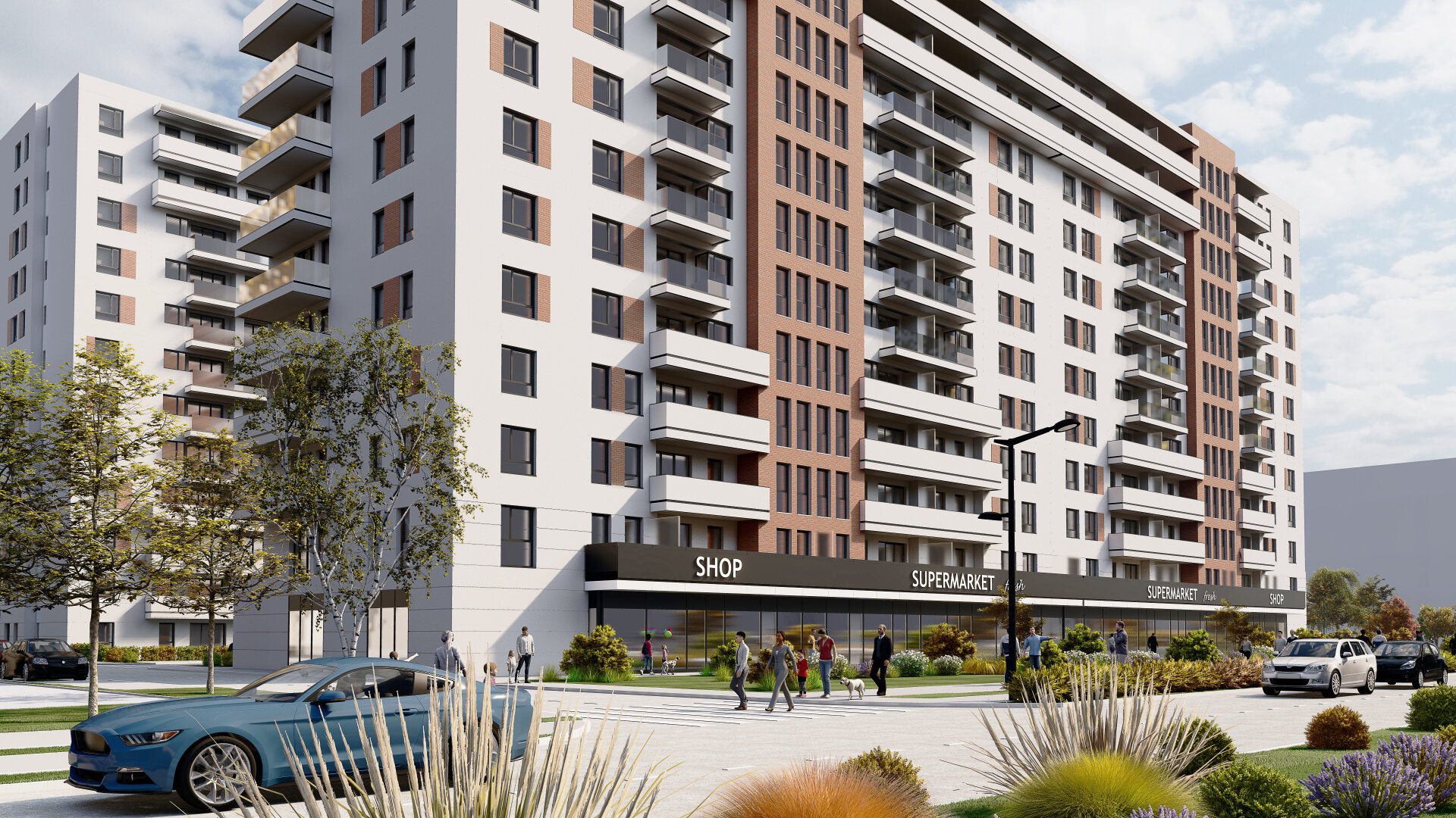 Vedere de ansamblu — ansamblul rezidențial Drumul Taberei Residence 3, str. Valea Largă, sector 6 București, proiect PPAE
