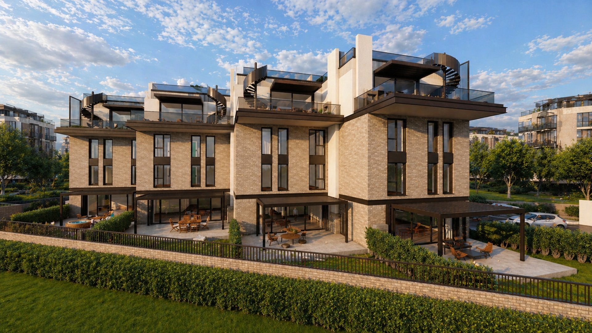 Clădirea premium de apartamente duplex de pe str. Potcoavei, Voluntari, soluție tip casă-bloc, proiect PPAE