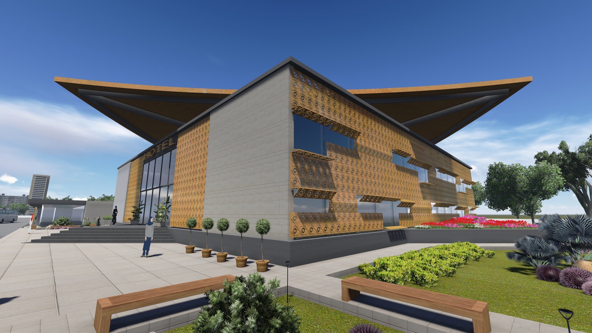 Primaria Mary, Turkmenistan - Bridges Design, Fuel Station, Hotel and Bus Stops Design