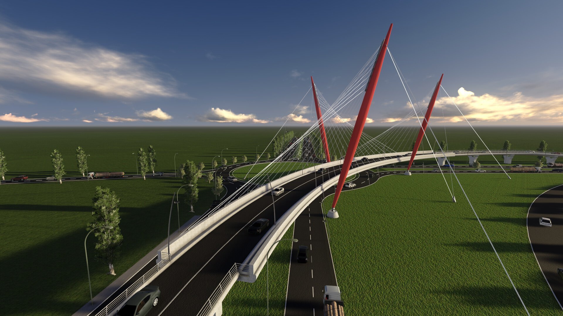 Primaria Mary, Turkmenistan - Bridges Design, Fuel Station, Hotel and Bus Stops Design