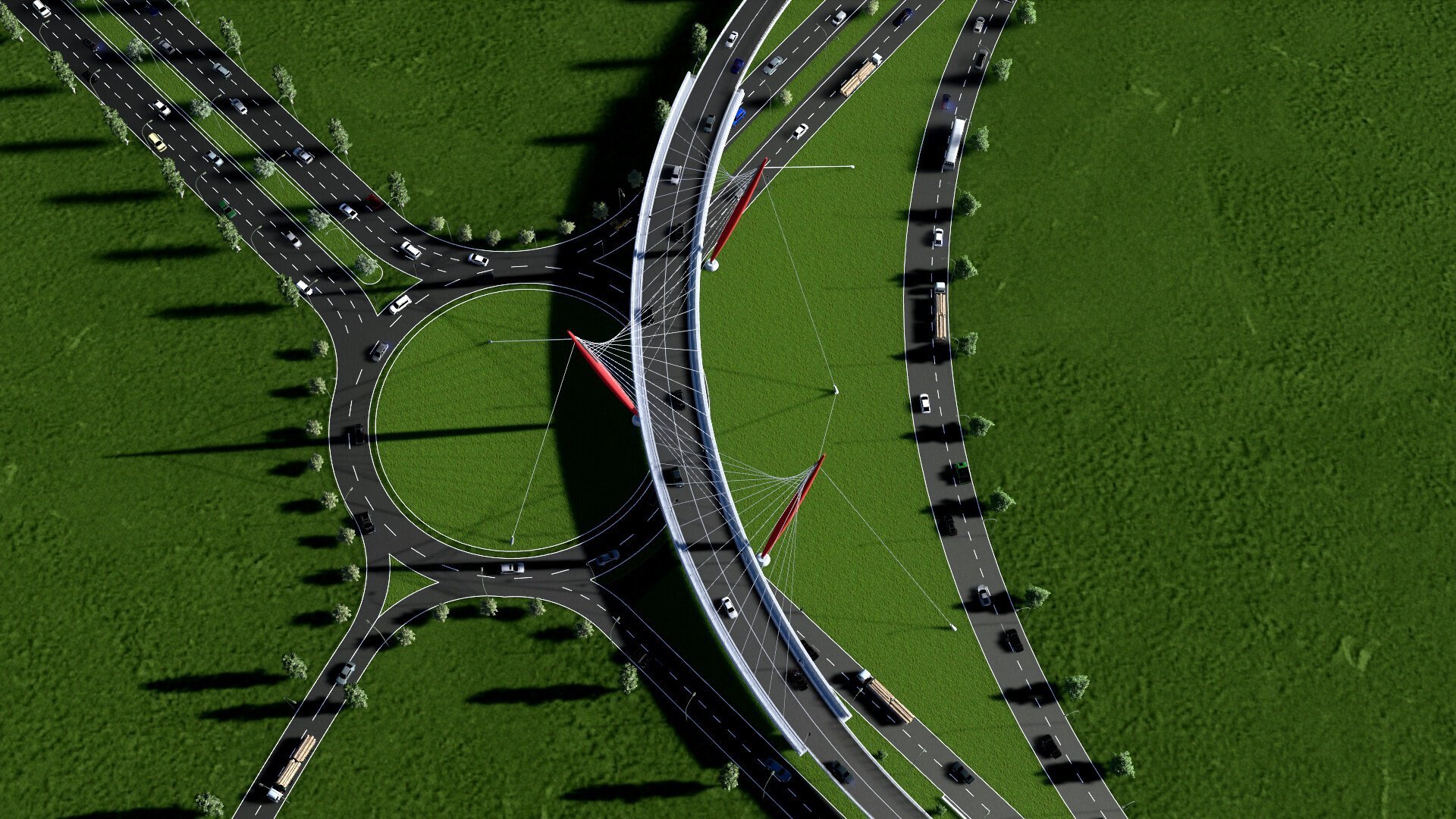 Primaria Mary, Turkmenistan - Bridges Design, Fuel Station, Hotel and Bus Stops Design