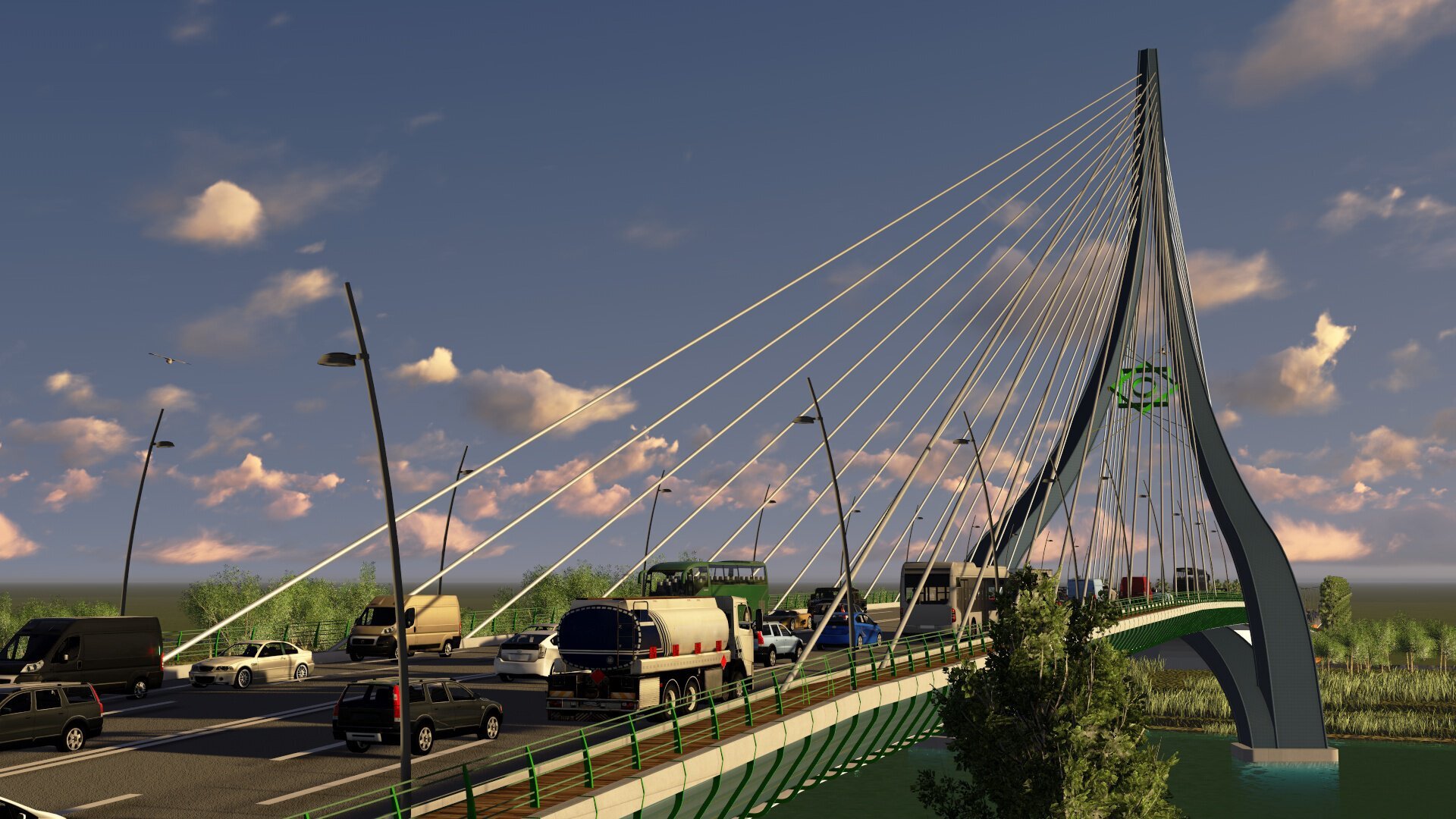 Primaria Mary, Turkmenistan - Bridges Design, Fuel Station, Hotel and Bus Stops Design